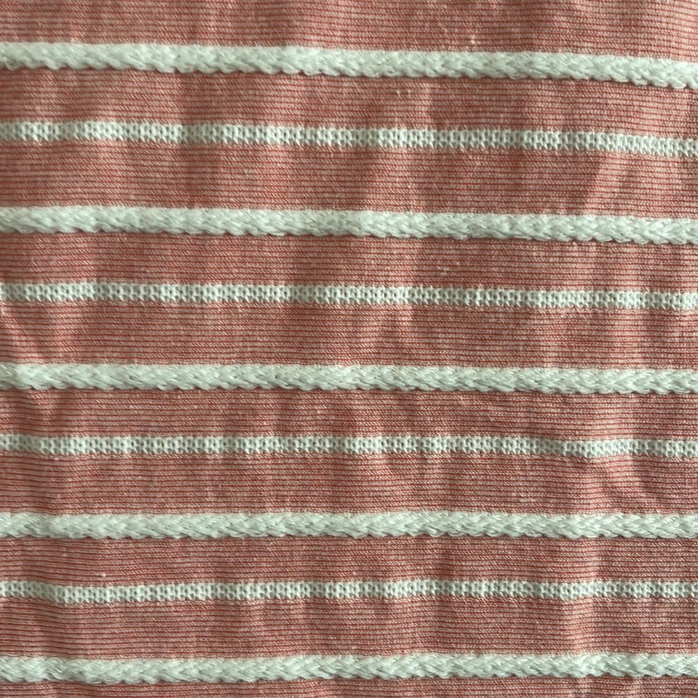Pink long sleeve top with white stripes - Picture 2 of 4